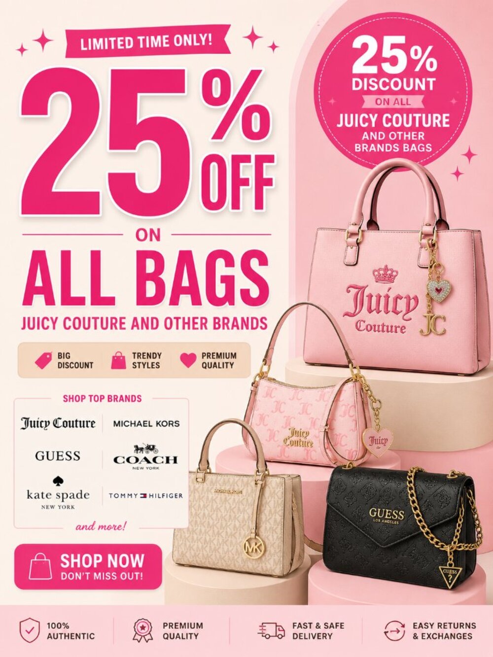 255 Off ALL Bags in My Store! Limited Time Offer
